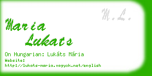 maria lukats business card